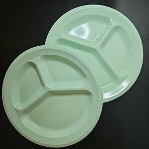 Dallas Ware Melamine Tray Lot 2 Mint Green School Cafeteria Texas Lunch Serving